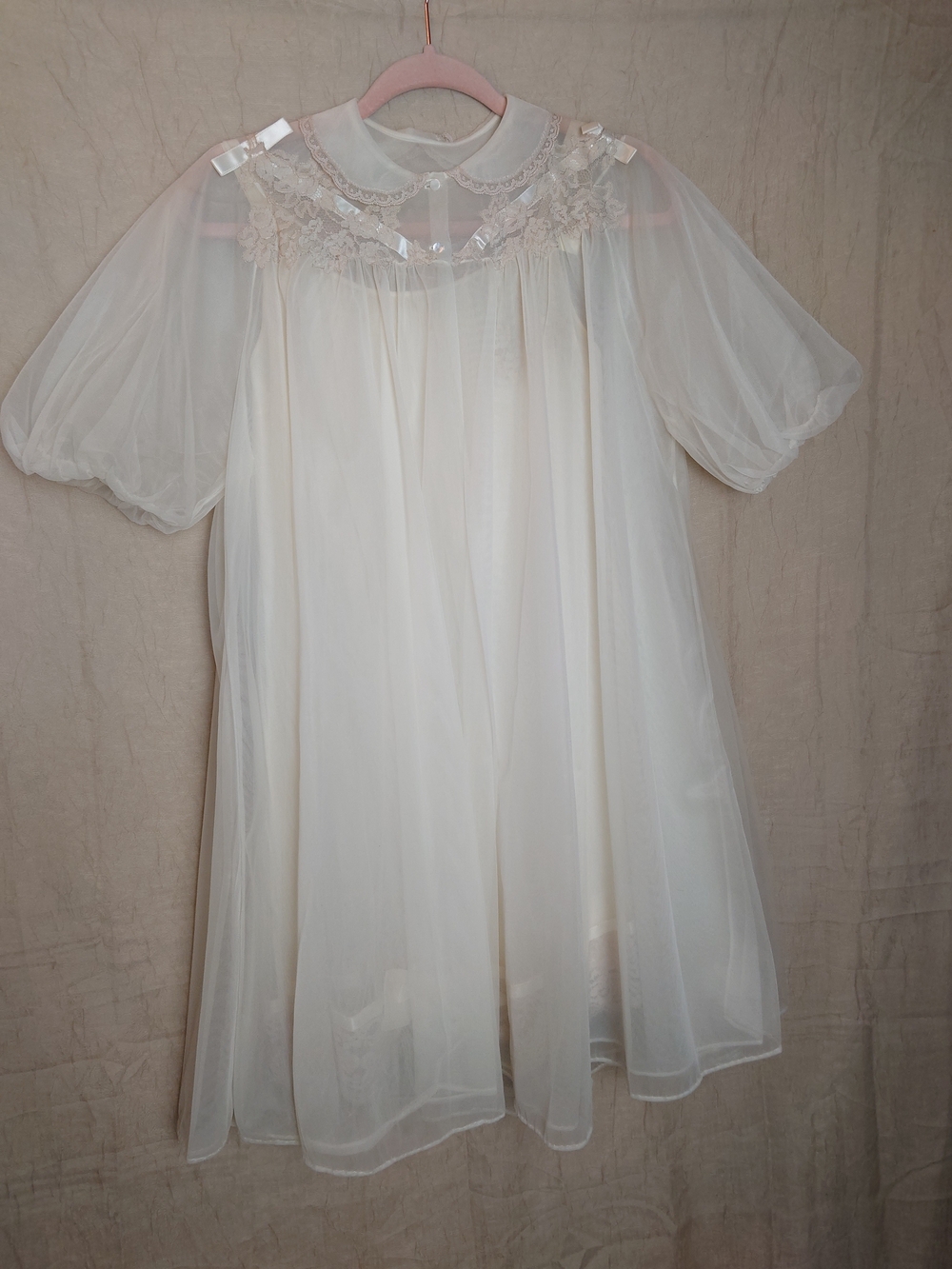 Vintage 60s Van Raalte Babydoll Night Dress Set